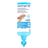 Exeol Gel hydroalcoolique 82 - 1L airless + support en acier