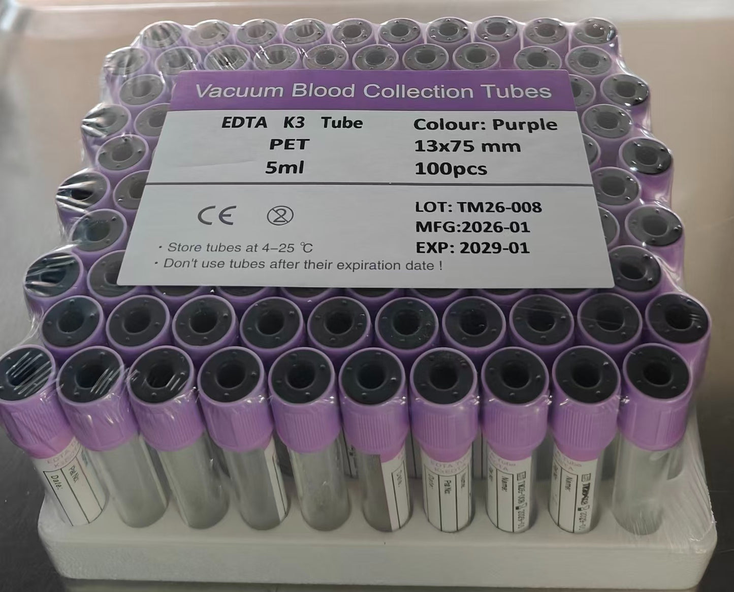 Tube de prélèvement EDTA violet